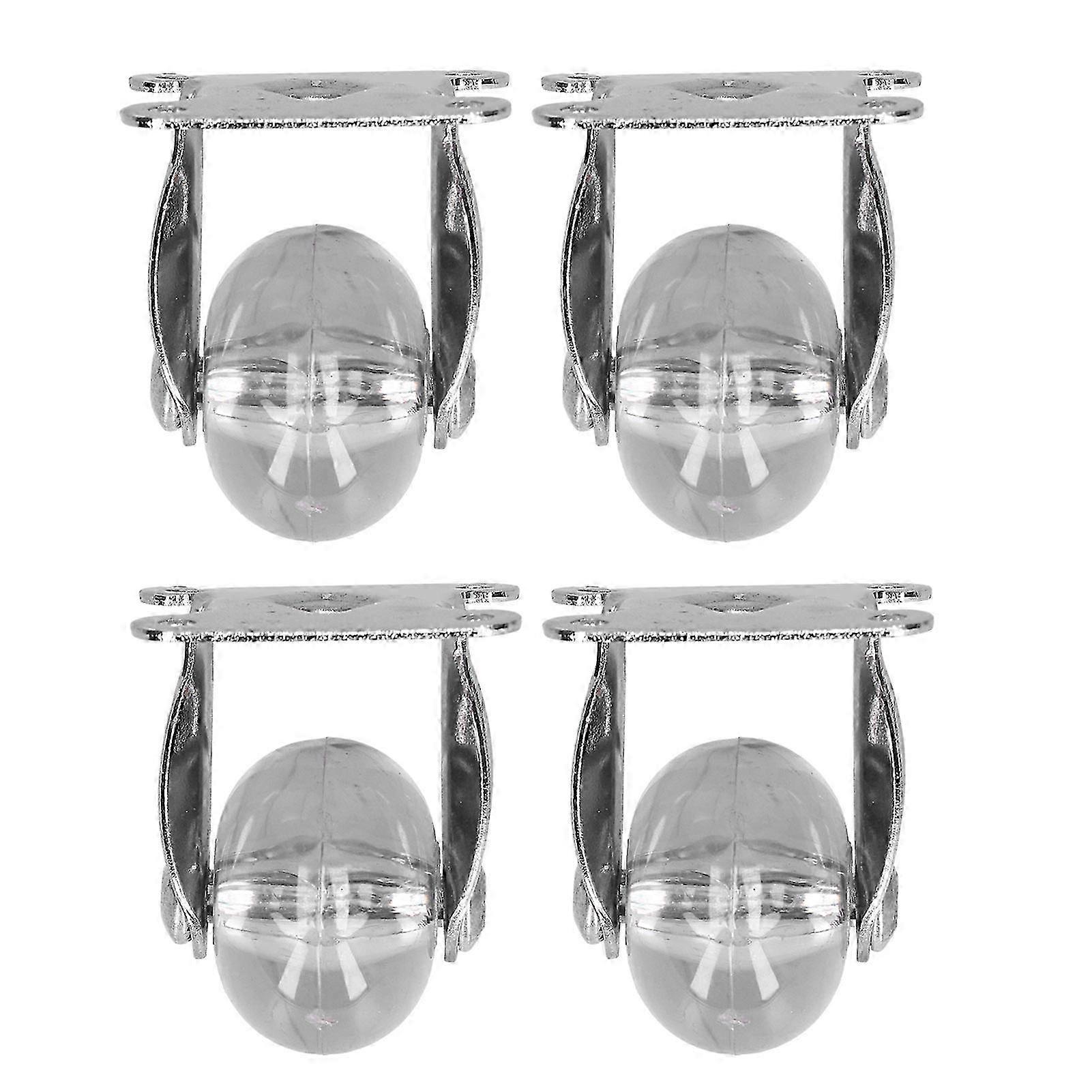 4pcs Heavy Duty Transparent Rolling Casters Set Accessory