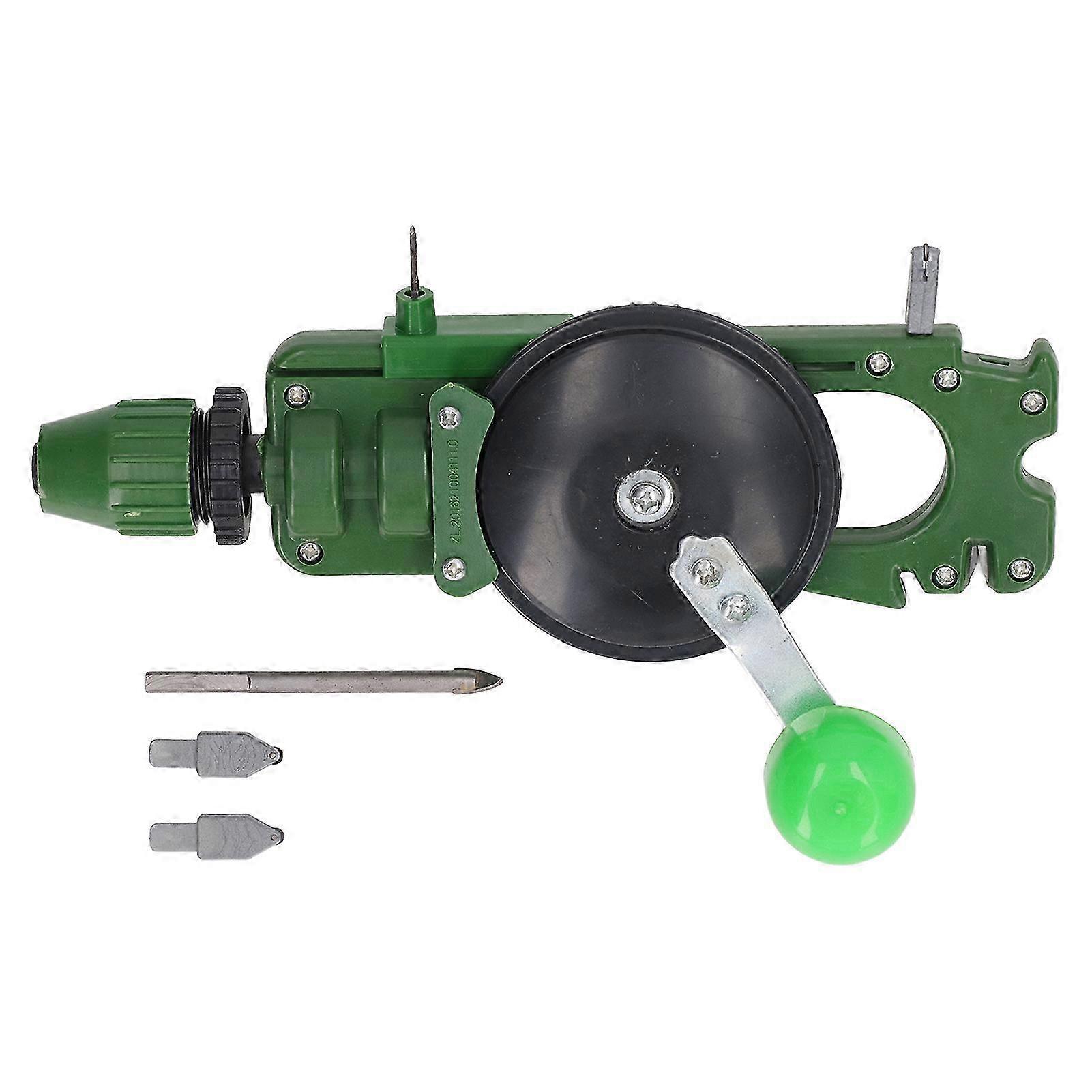 Manual Hand Crank Drill for Glass and Ceramic Cutting, Hole Drilling and Scissors Sharpening