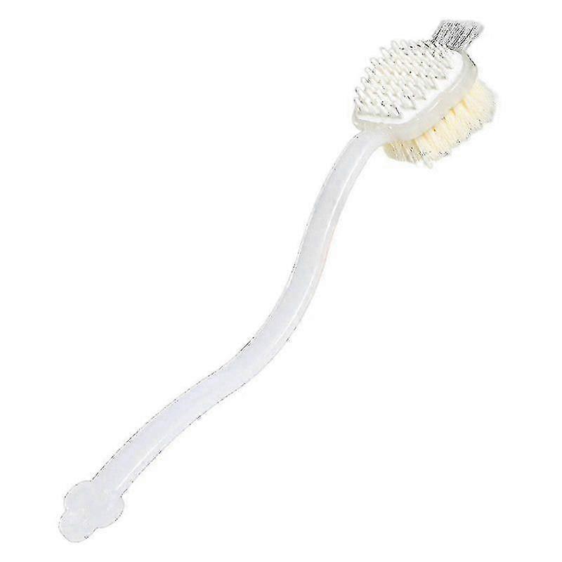 Doppelseitige Badebürste mit langem Griff Körperpeeling mit weichen Borsten für das Badezimmer zu Hause