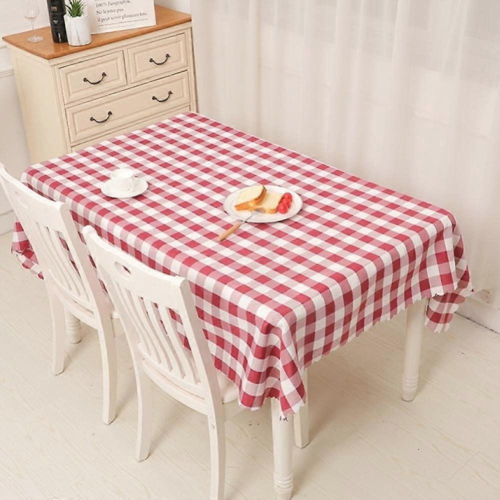 Dark Red 180 × 180 cm Rectangular HeatResistant Tablecloth, Durable Table Cover for Catering, Parties, Weddings, Garden Use