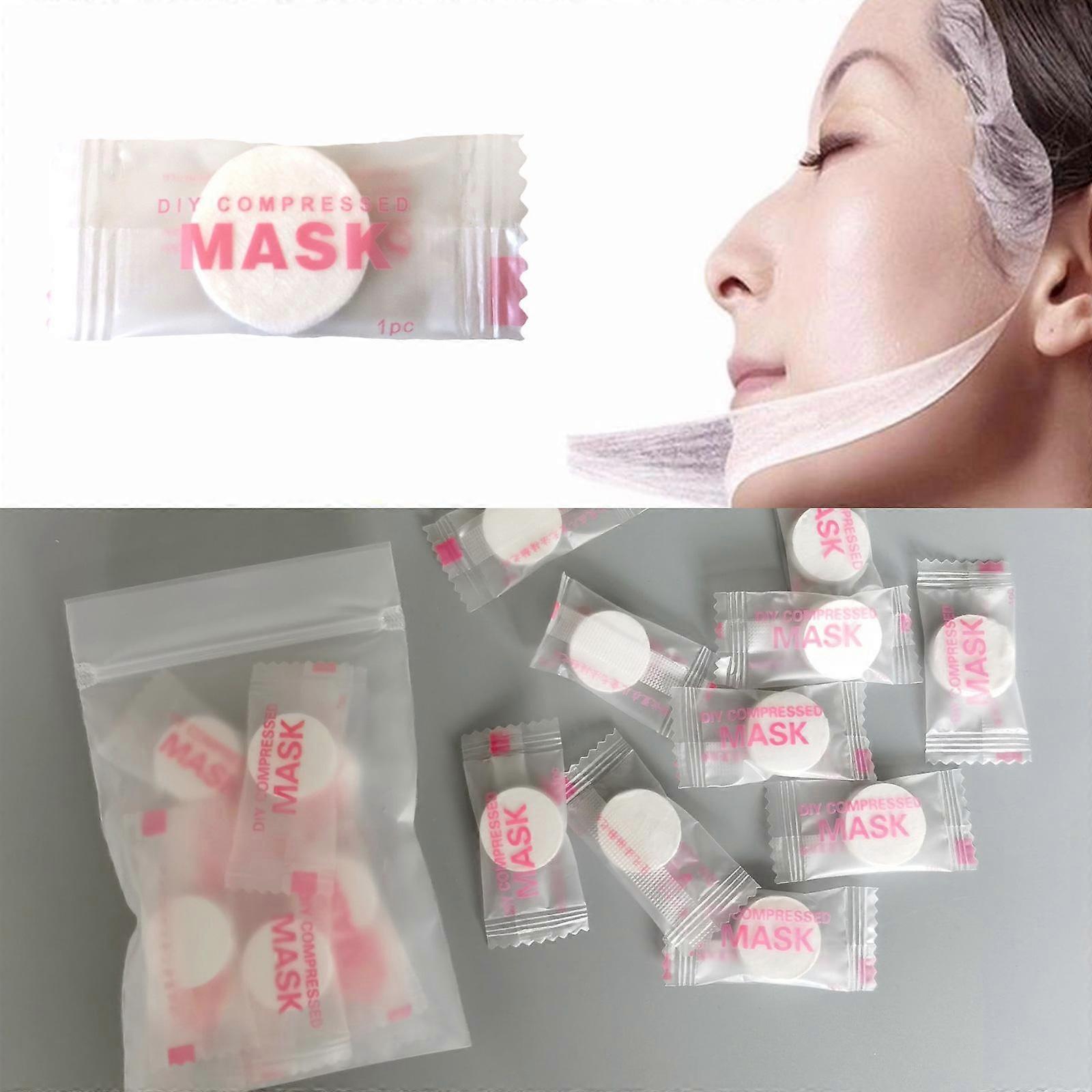 30pcs(B)$Compressed mask tablets portable non-woven mask disposable compressed paper compressed mask