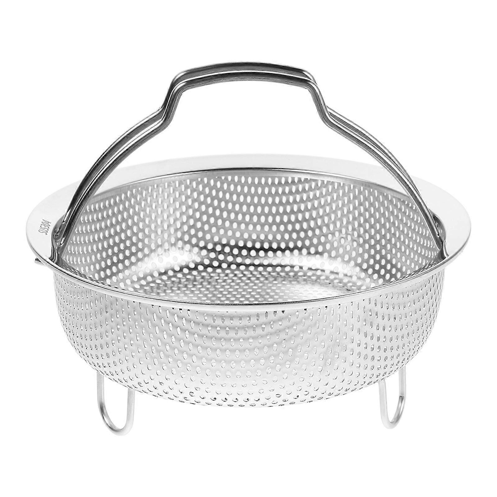 Colander Stainless Steel Steamer Insert Pan For Food Preparation 7.1×7.1×3.3in 1Set