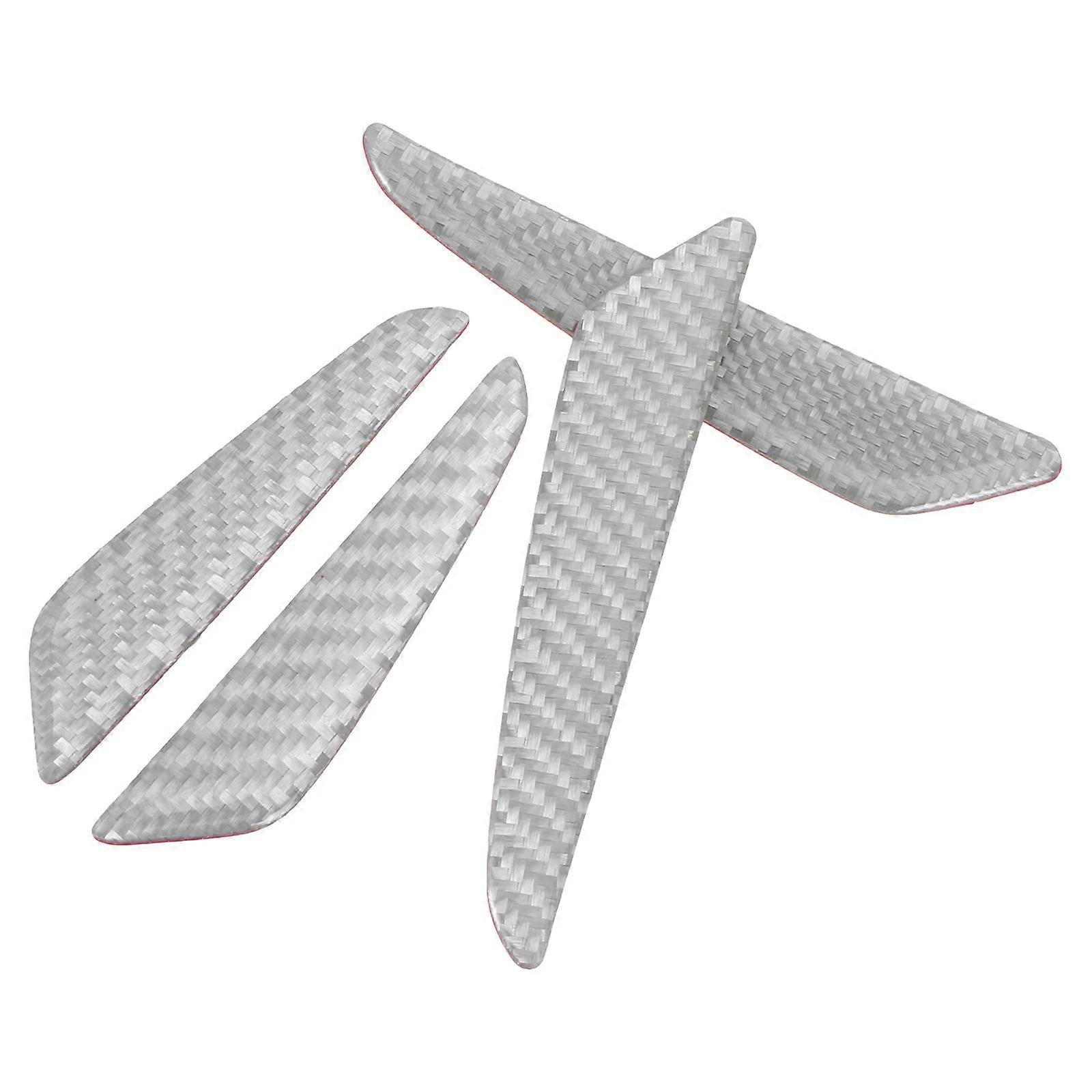 Car Door Edge Trim Guard Carbon Fiber Anti-Scratch Protector Silver For Daily Use