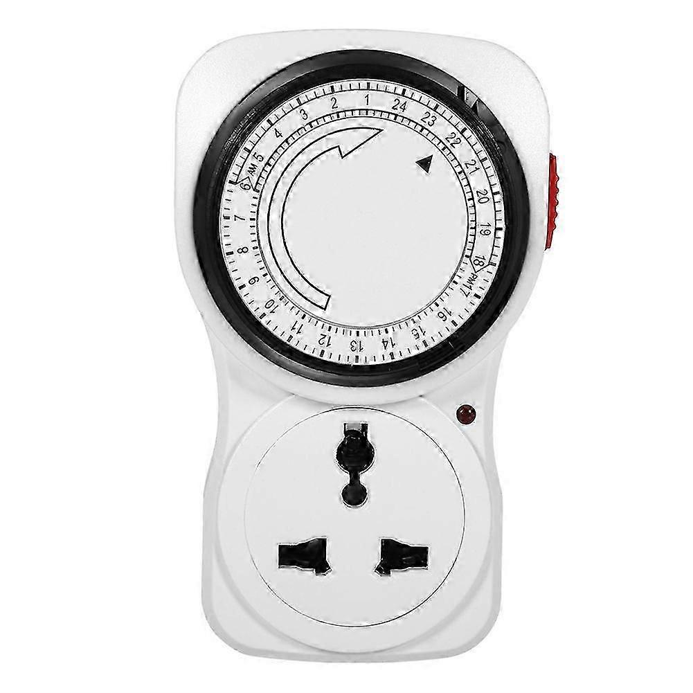 24-Hour Energy Saving Mechanical Timer Socket - Universal Plug for UK Household Appliances