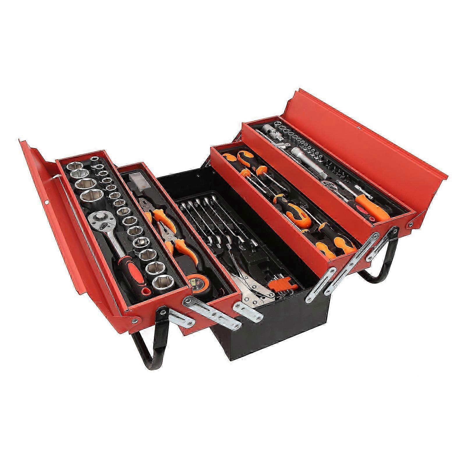 Ratchet Socket Tool: 3 Layer Folding Wrench Set For Car And Motorcycle Repair