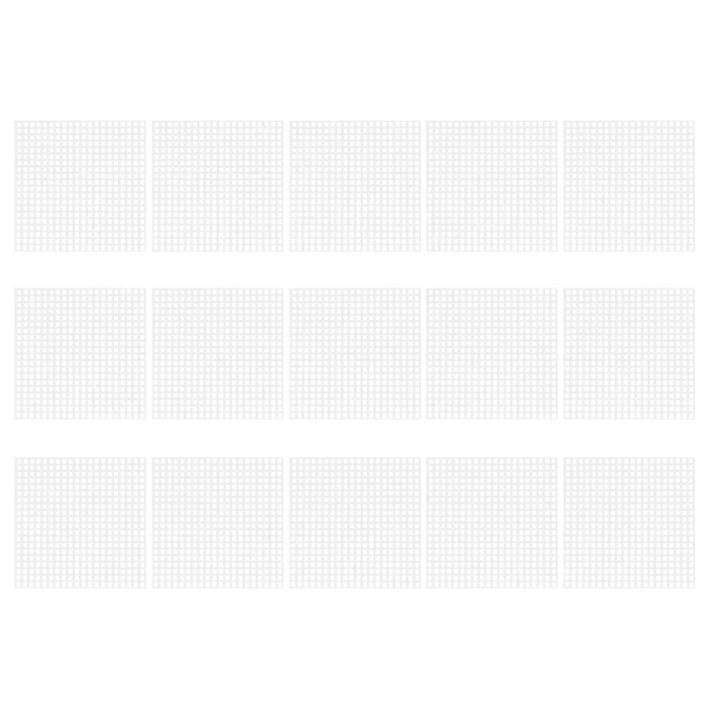Hantverk Leveranser Plast Canvas Ark Broderi Mesh Sheet Fyrkantig Form För DIY Entusiaster 8x8cm 25st