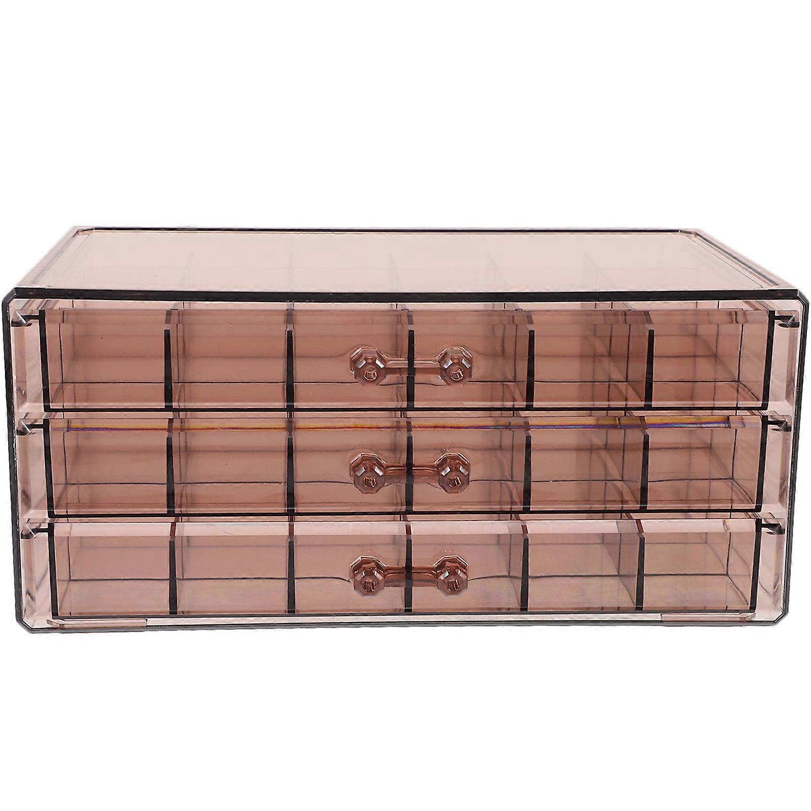 Transparent Acrylic Jewelry Display Box with Compartments for Earrings and Necklaces – Compact Storage Organizer for Travel and Home Use