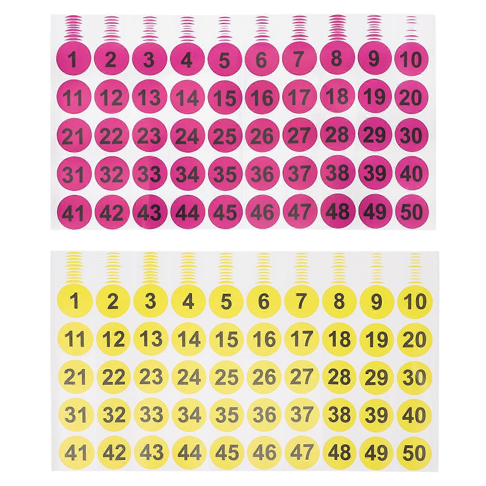 Number Symbol Stickers Kit Colorful Round Stickers For Distinguish Clothes Green 42Sheets Self Adhesive And Detachable