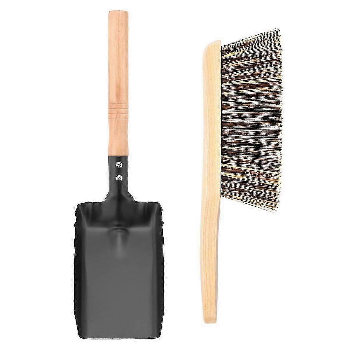 Coal Shovel and Hearth Brush Set, Fireplace Shovel and Brush, Hearth Tidy Set, Fireplace Tool Set, Fire Pit Tools js