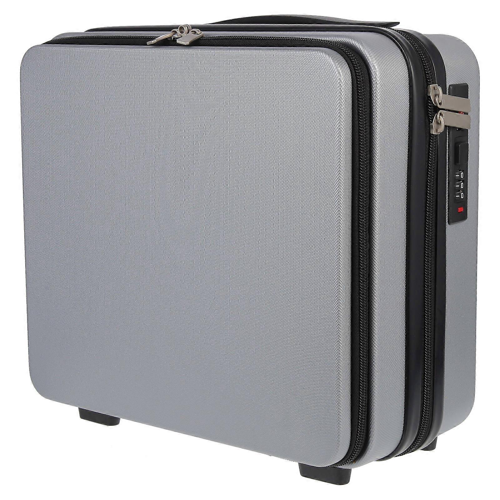 Stylish Grey Durable Portable Makeup Case with Smooth Zipper for Toiletries & Cosmetics – Compact Travel Organizer for Students and Travelers