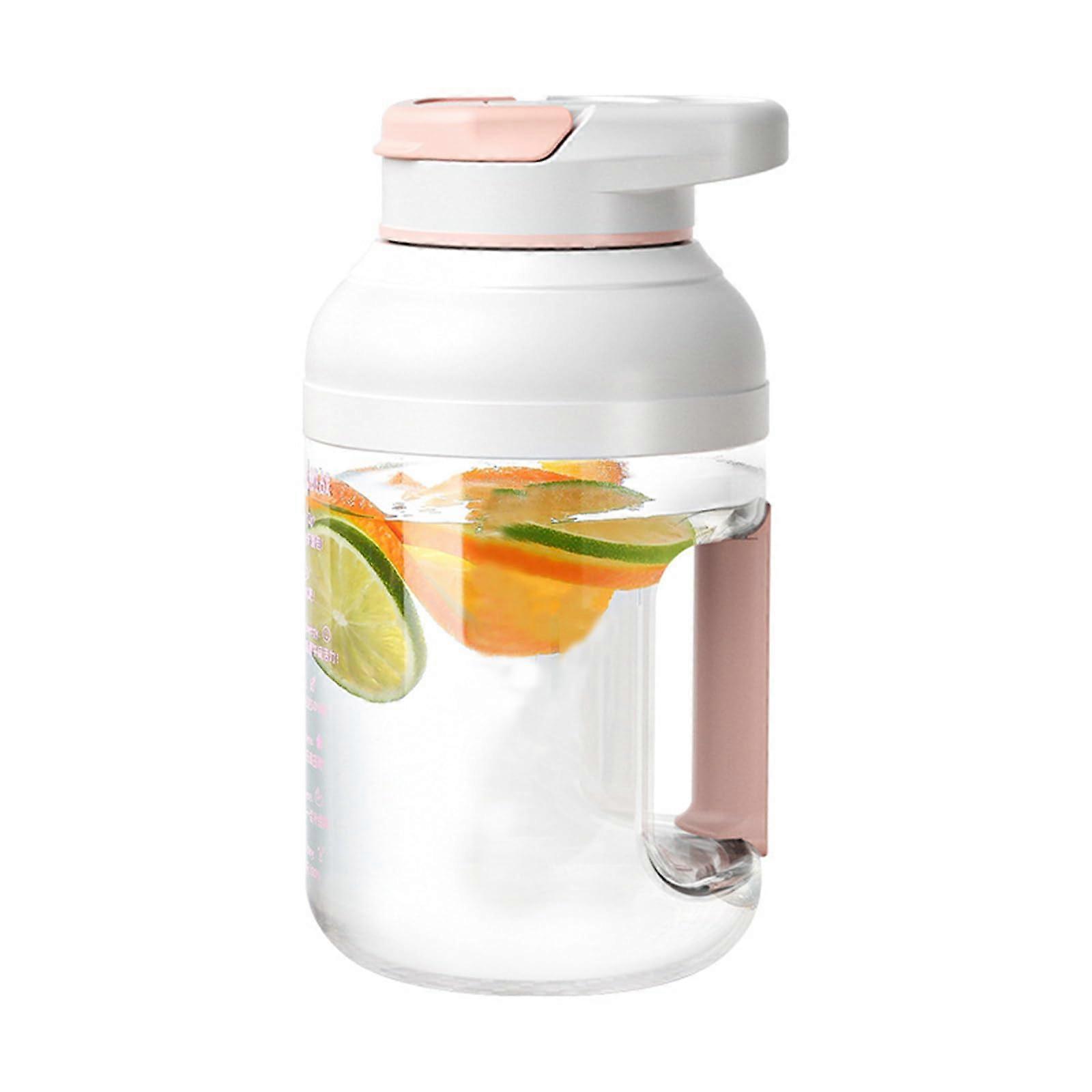 Portable Juicer Bucket with Large Capacity, 1.5L, Wireless Juice Cup, Household Juicer Machine with 10 Blades, Pink