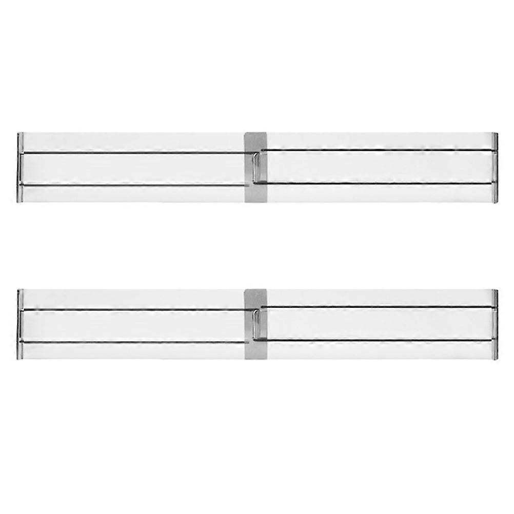 2pcs Transparent Drawer Dividers for Kitchen & Dorm Storage – Easy Install, Space Saving Partition Boards for Organized Drawers