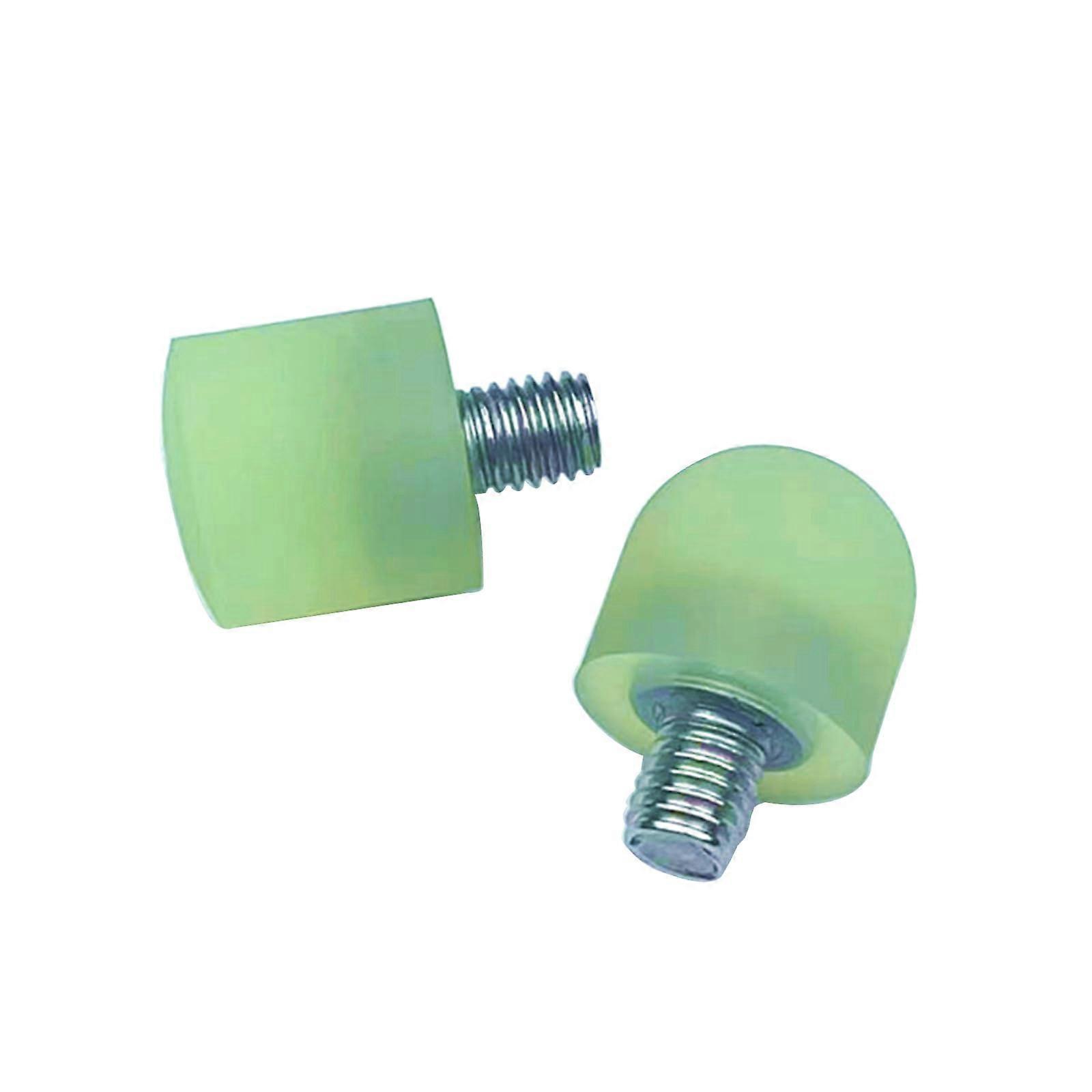 Hard, soft caps and tips, screw for hooks and rubber hammer, auto dent tools, dent tips, 2 pieces green