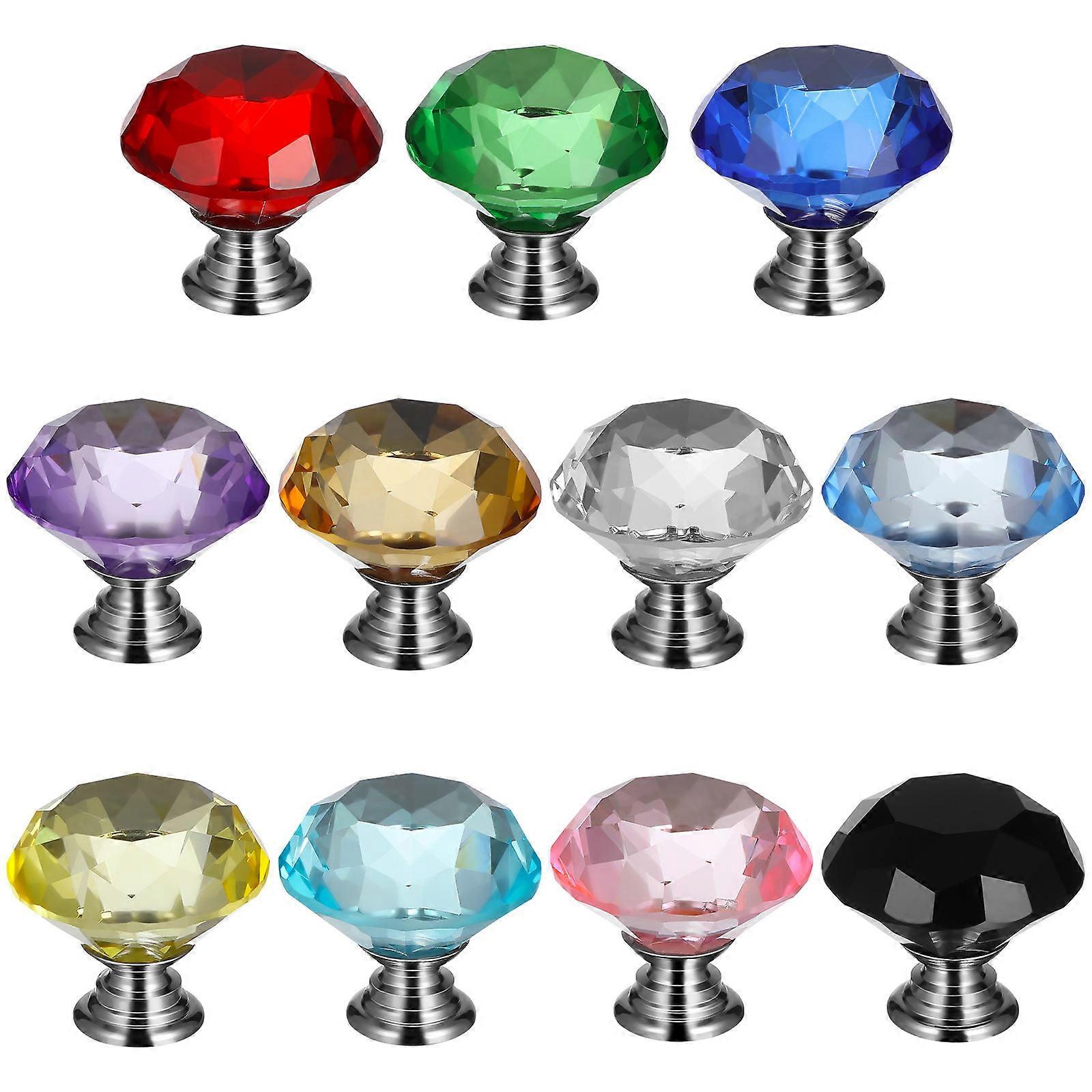 Furniture Knobs Drawer Cabinet Hardware Ball Shape Multi Color 30mm Versatile Use 11Pcs
