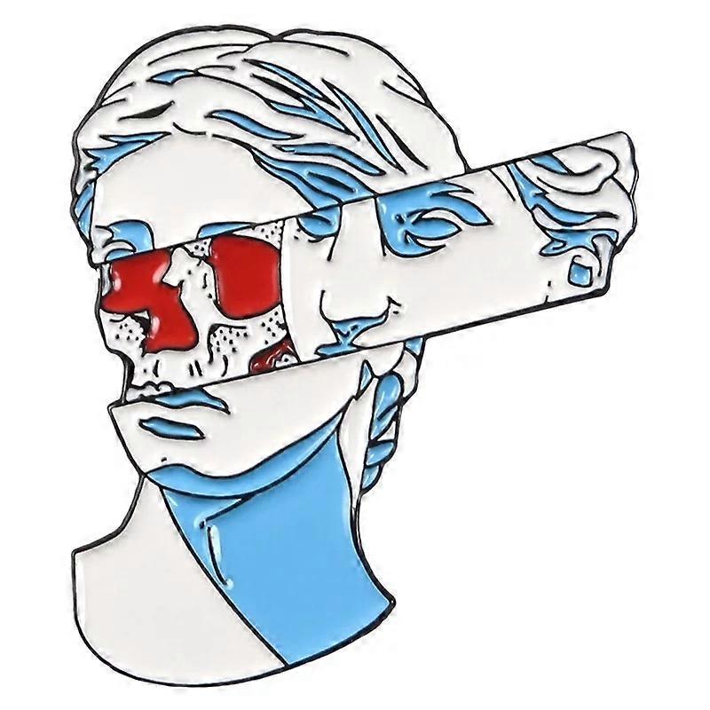 Enamel Brooch Pin - Creative Art Badge - Chic Denim Accessories