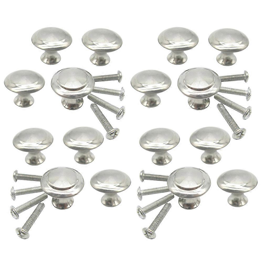 Stainless Steel Drawer Knobs Round Knobs Handle with Screws 25Pcs for Cabinet