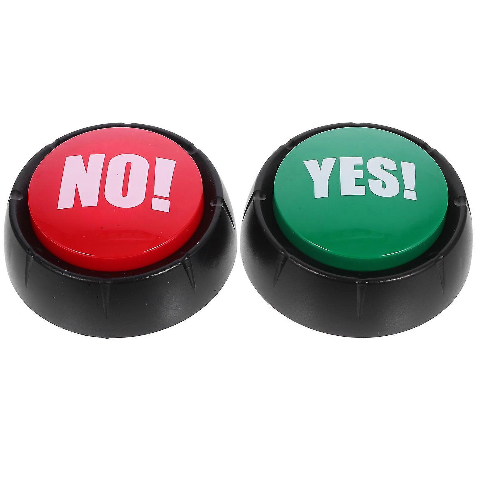 2pcs Electronic Sound Button Yes No Prank Plaything for Parties Games Events Fun Desktop Noise Maker for Adults Creative Answer Buzzers