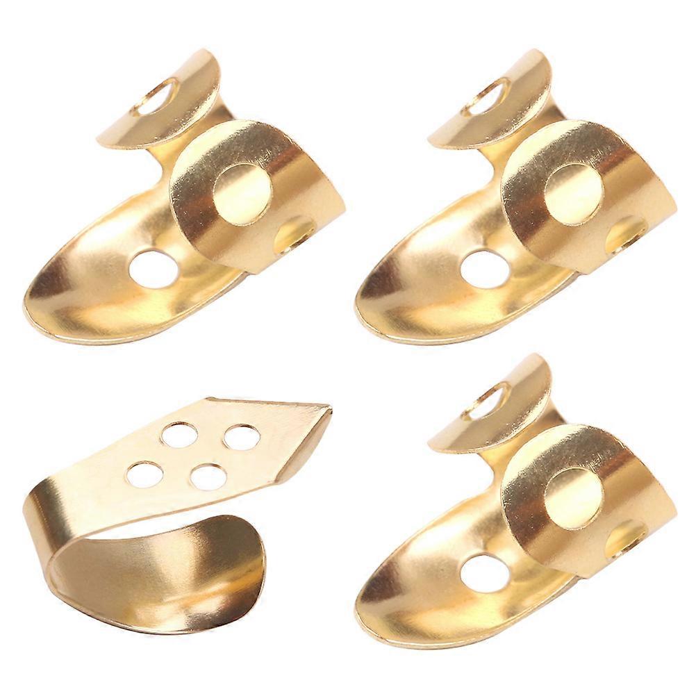 4PCS Guitar Banjo Thumb Pick Adjustable Hollowed Finger Plectrum Guitar Supply