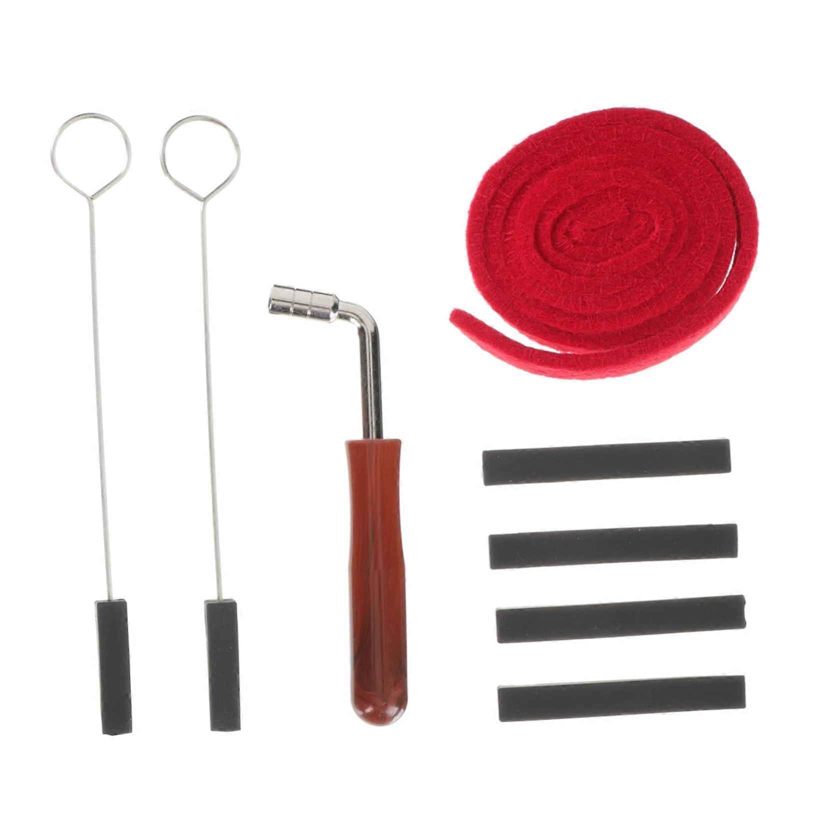 1Set Piano Tuning Kit Professional Piano Tuning Tools with Mutes for Precise Sound Quality and Effective Noise Reduction for Pianists and Music Lovers