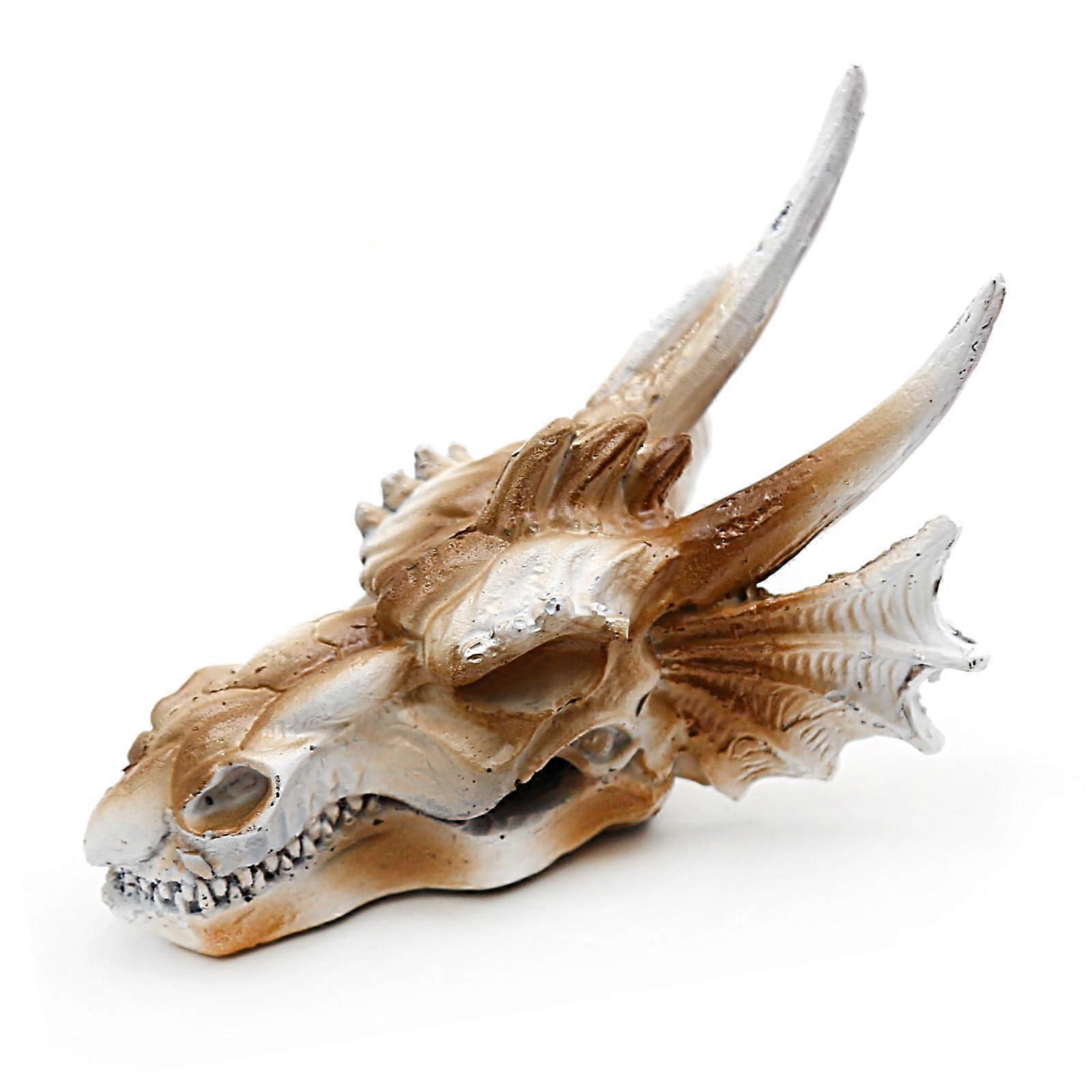 Reptile Hideaway Terrarium Decoration Dragon Skull Model, Resin Reptile Hideout, Aquarium Decor, Small To Medium
