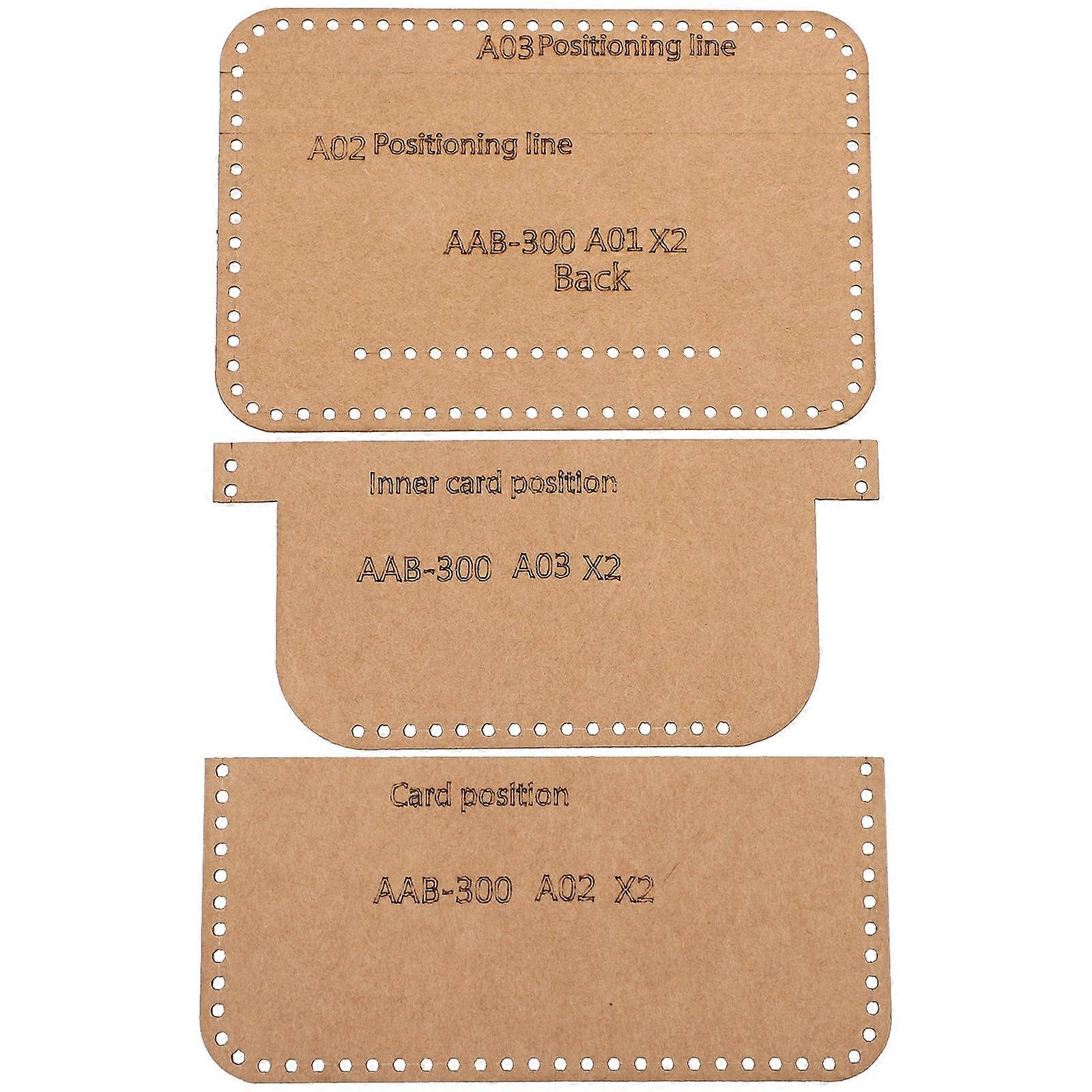 Khaki Kraft Paper Wallet Patterns Template for DIY Use Classic Style 1 Set Wallet Making Templates