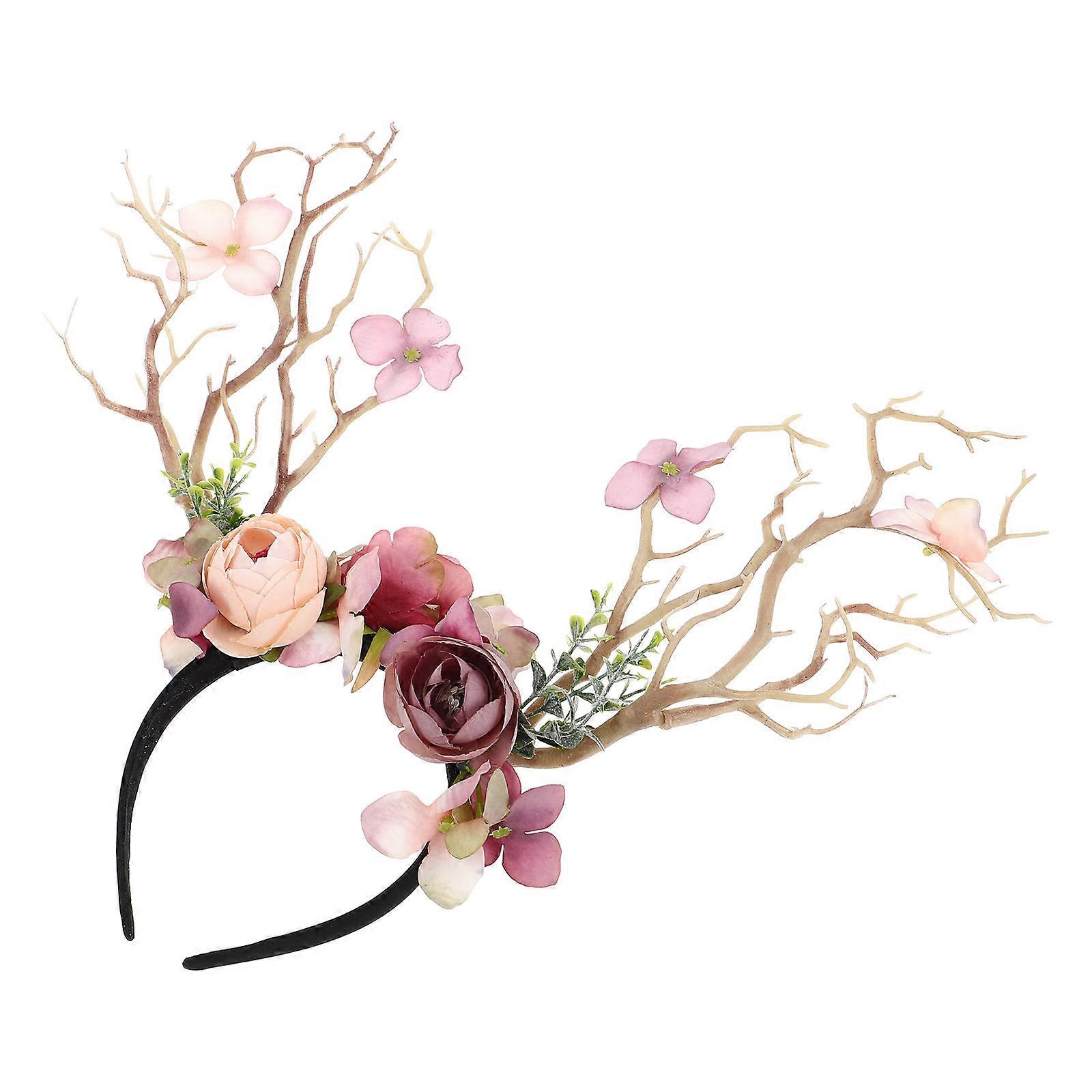 Funny Christmas Antler Headband for Adults – Festive Elk Hair Accessory for Holiday Parties and Events, Comfortable and Durable Design