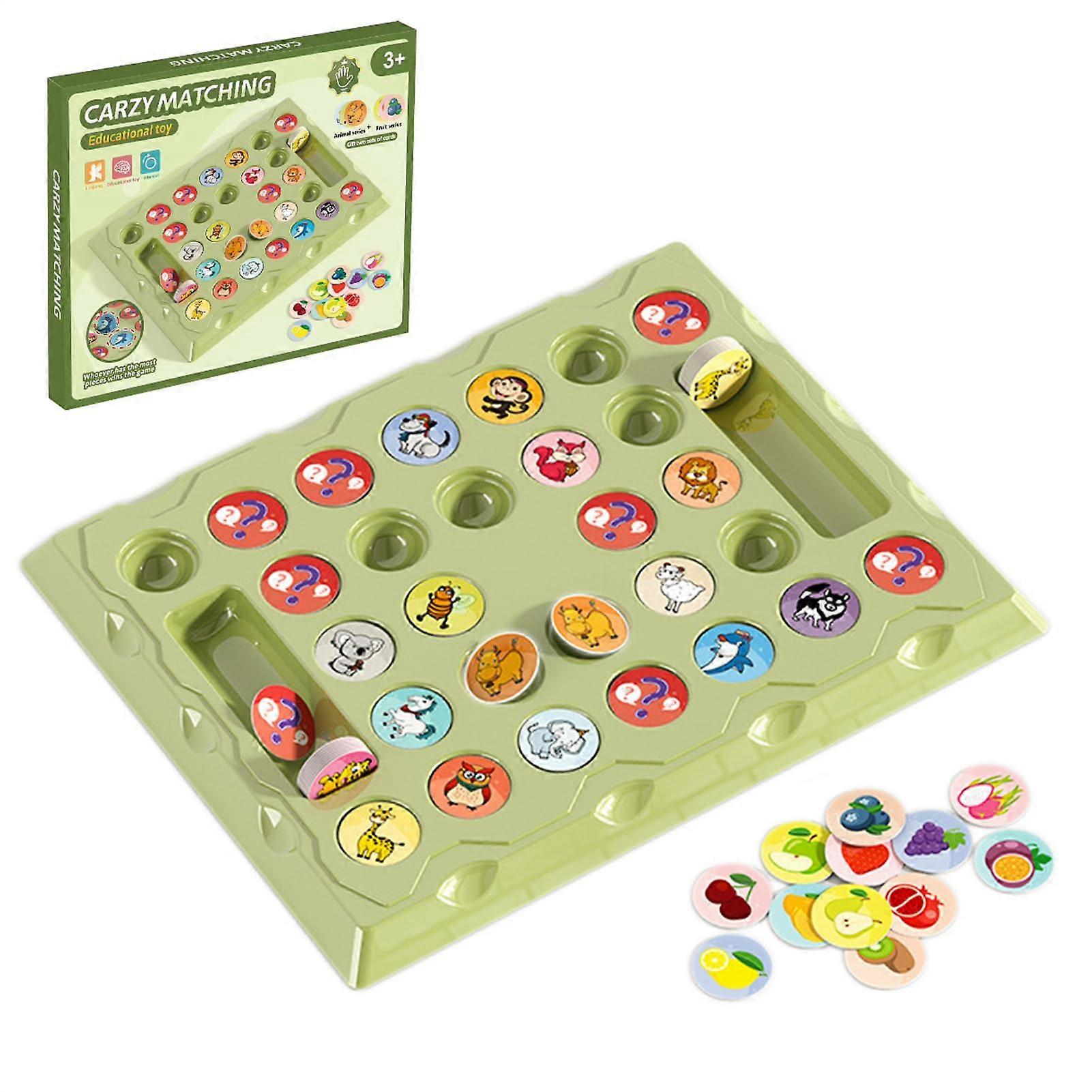 Matching Game for Kids, TwoPlayer Learning FlipandMatch Board Game – Fun Logic Toy for Families, Friends, Girls, and Children