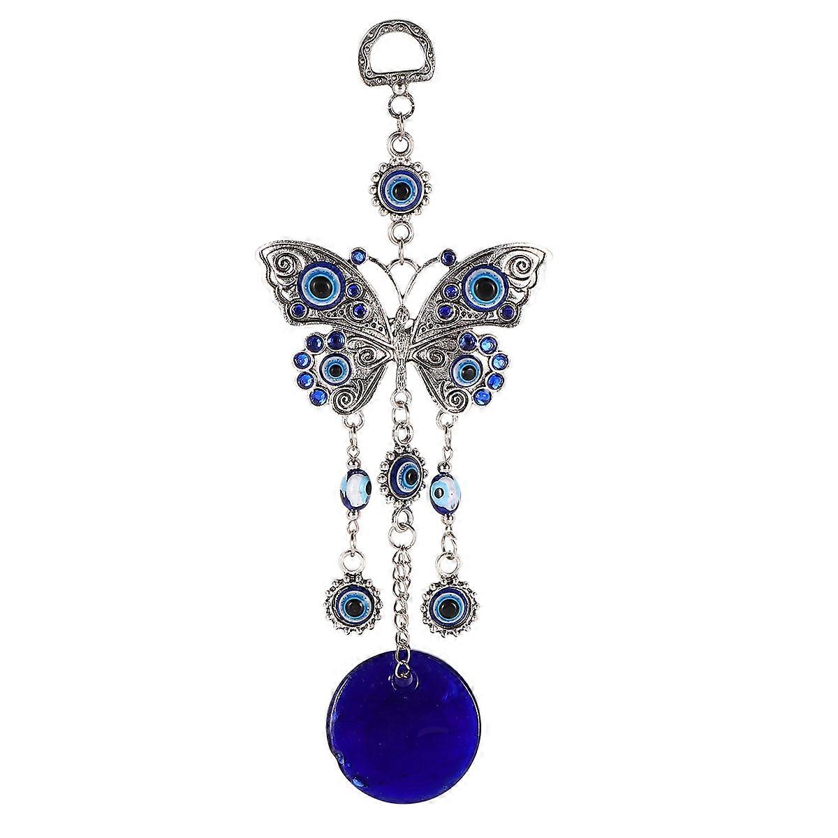 Evil Eye Hanging Decoration Amulet Wall Hanging Decor Car Pendant Blue 20x8cm Exorcise Evil Spirits 1Pcs