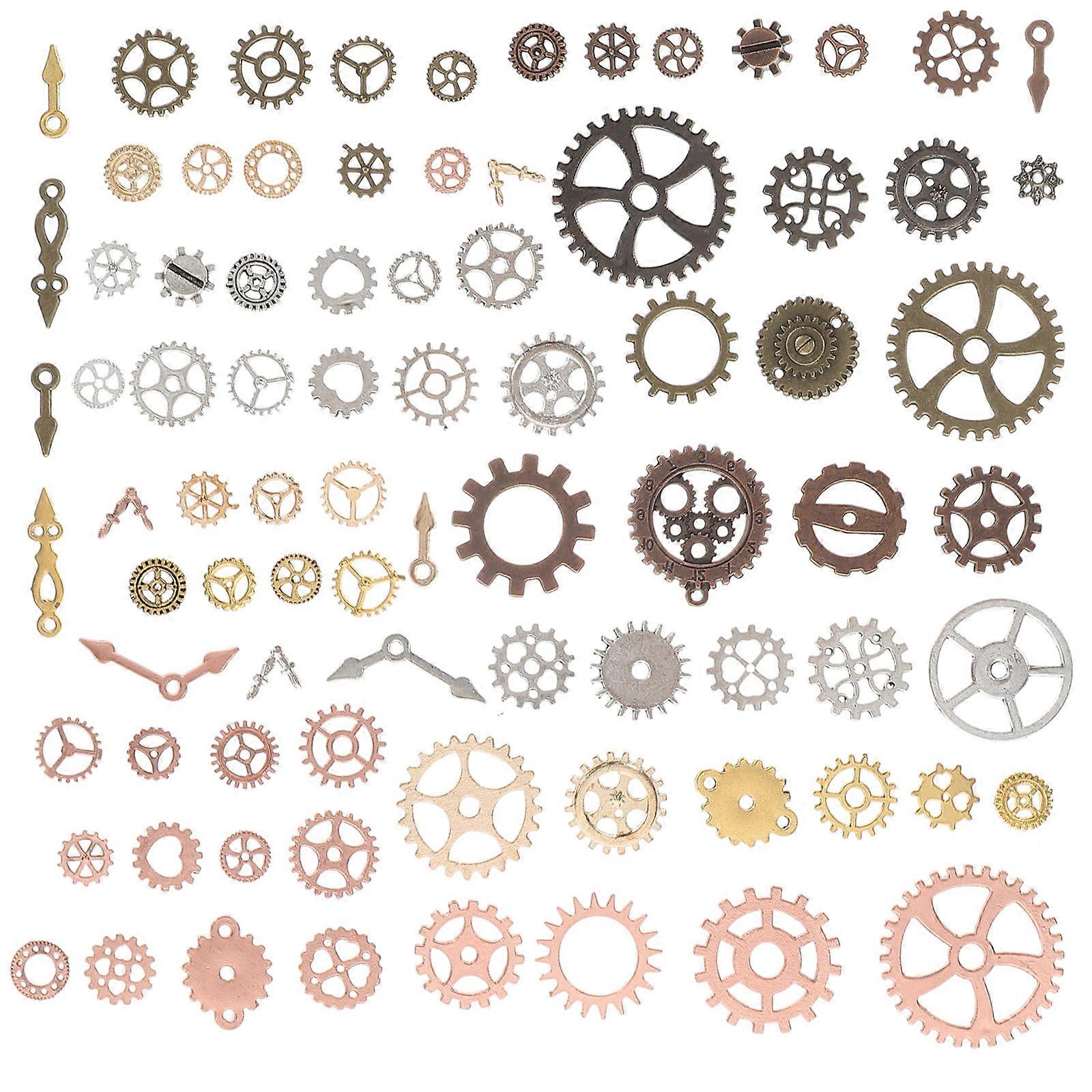 1 Bag Small Gear Charms Steampunk Accessories Metal Wheel Pendants for Jewelry Making