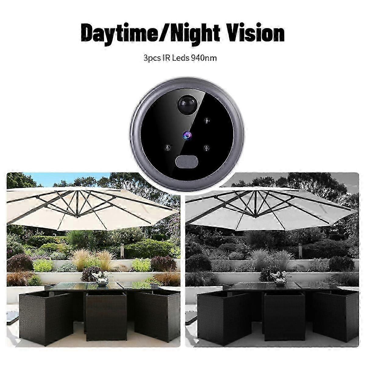 2025 Latest Model Doorbell Peephole 2.8In LCDScreen Automatic Capture Recording