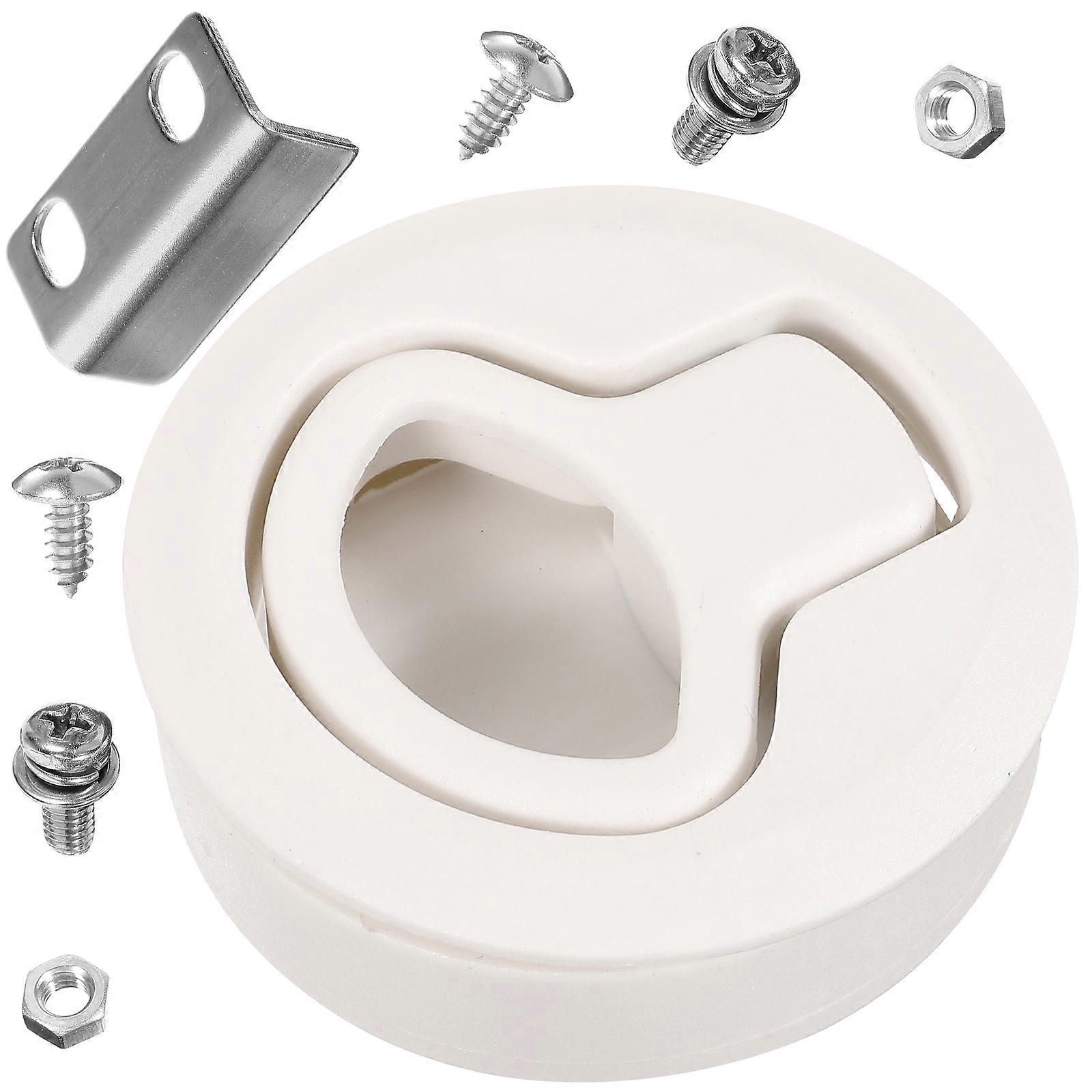 Round Flush Pull Slam Latch Durable Locking Deck Hatch Accessory for Camper Boat Easy Operation Aesthetic Design for Cabinet Interior Decor