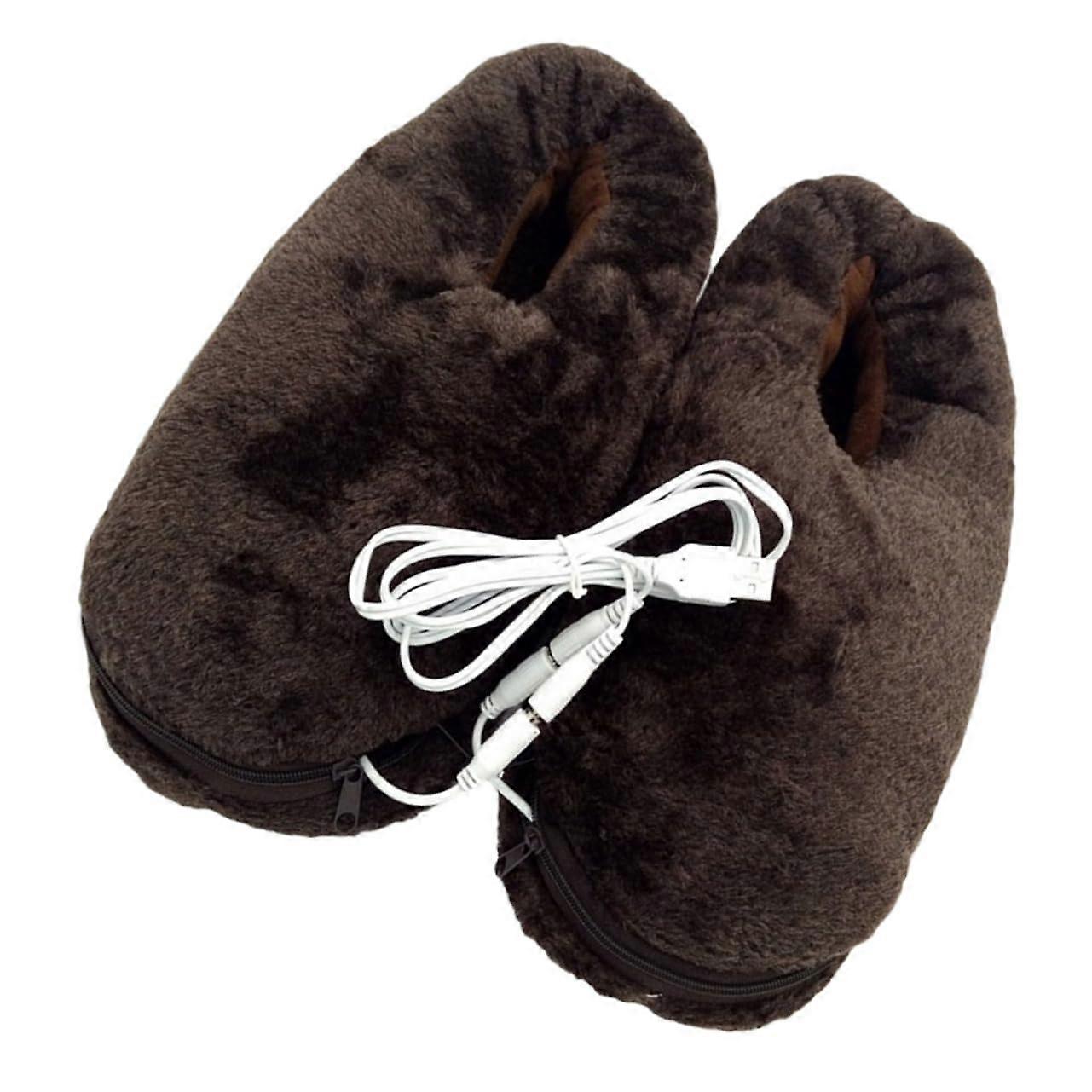 USB Heating Shoes Winter Version USB Powered Foot Warmer Fleece Lined Size S M L