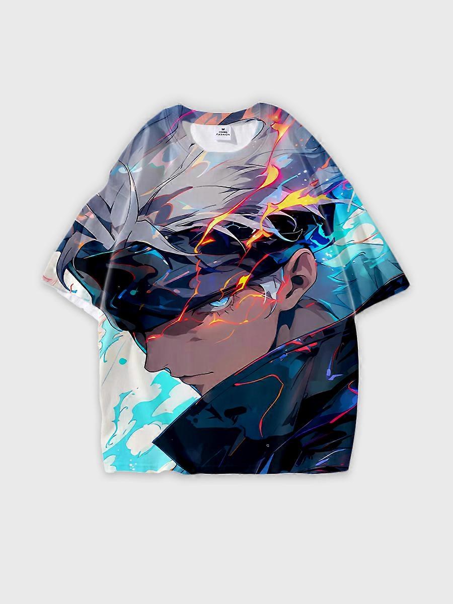 T-shirt round neck Character Pattern loose short sleeve P3233