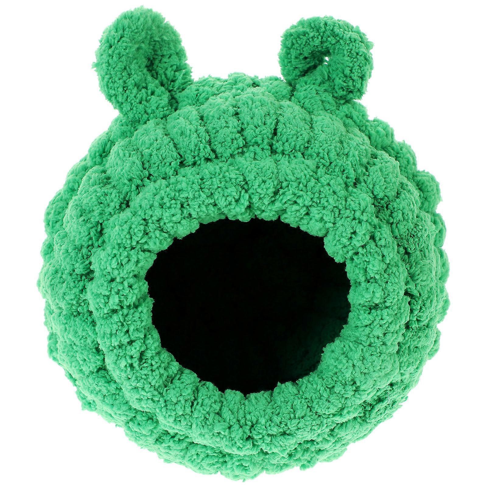Supple Parrot Hammock Warm Bird Bed for Cage with Coral Fleece Material Light Green Color