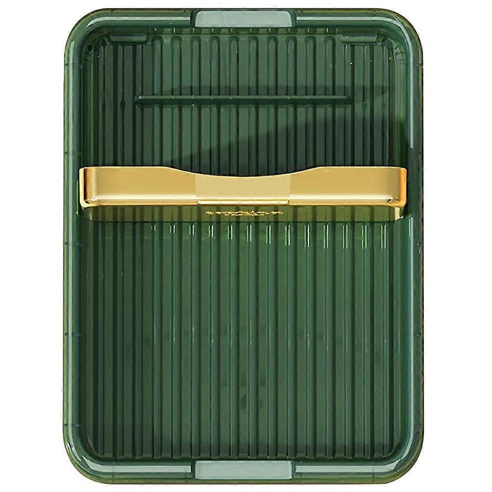 Green Plastic Pot Lid Holder for Home Use Modern Kitchen Spoon Rest with Unique Design Keeps Lid in Place 7.5 Inches