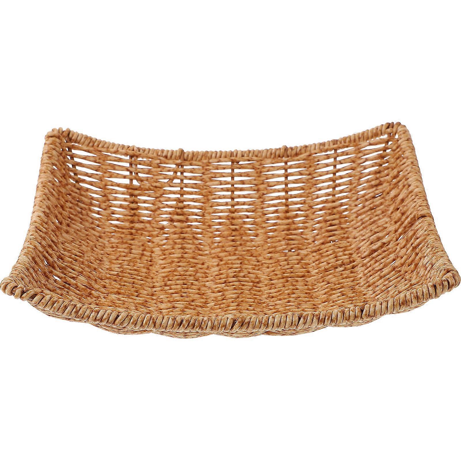 Bread Snack Serving Dish Fruit Storage Tray Woven Dried Fruit Storage Plate