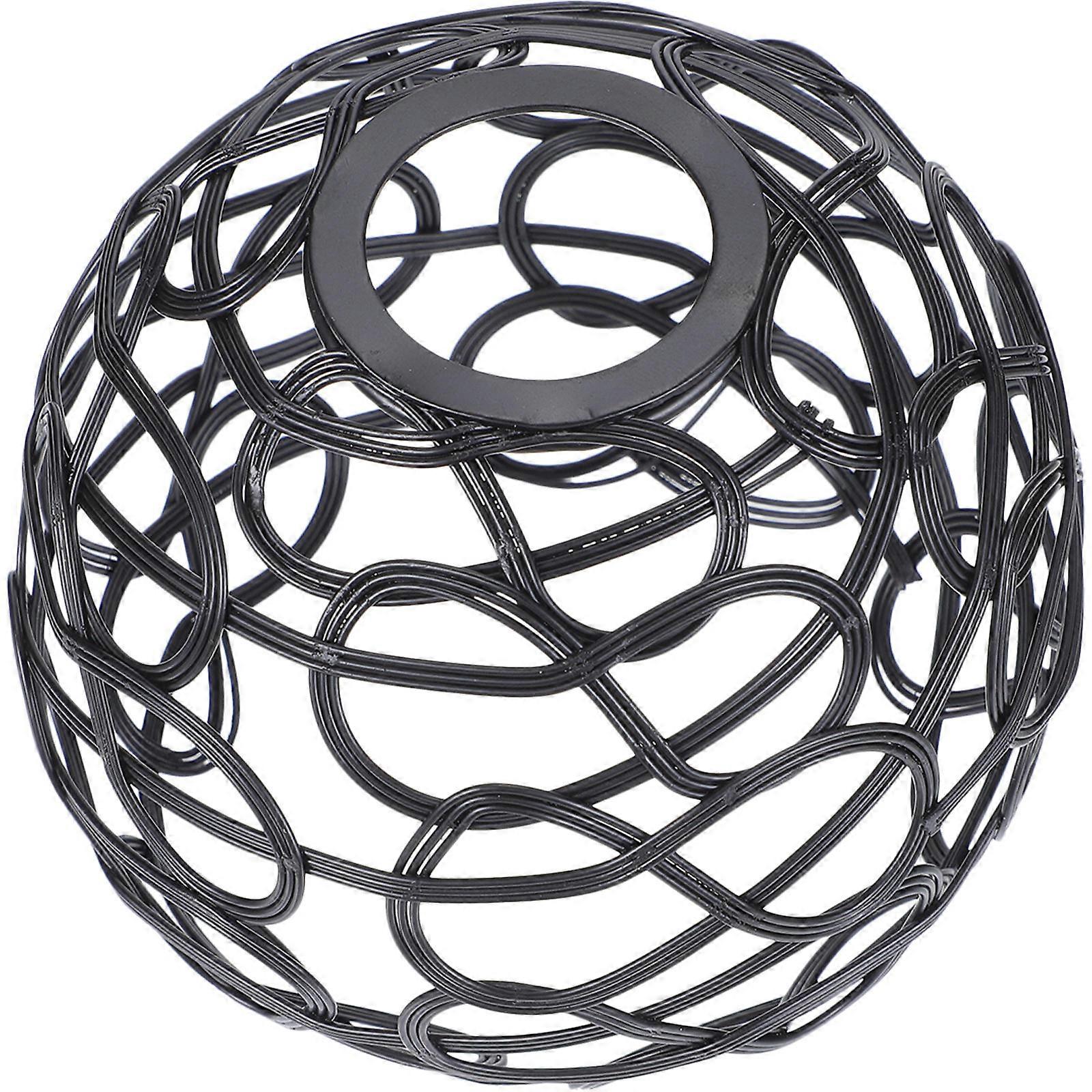 Black Iron Lampshade for Decor Hollow Out Design Creates Warm Atmosphere 1 Piece