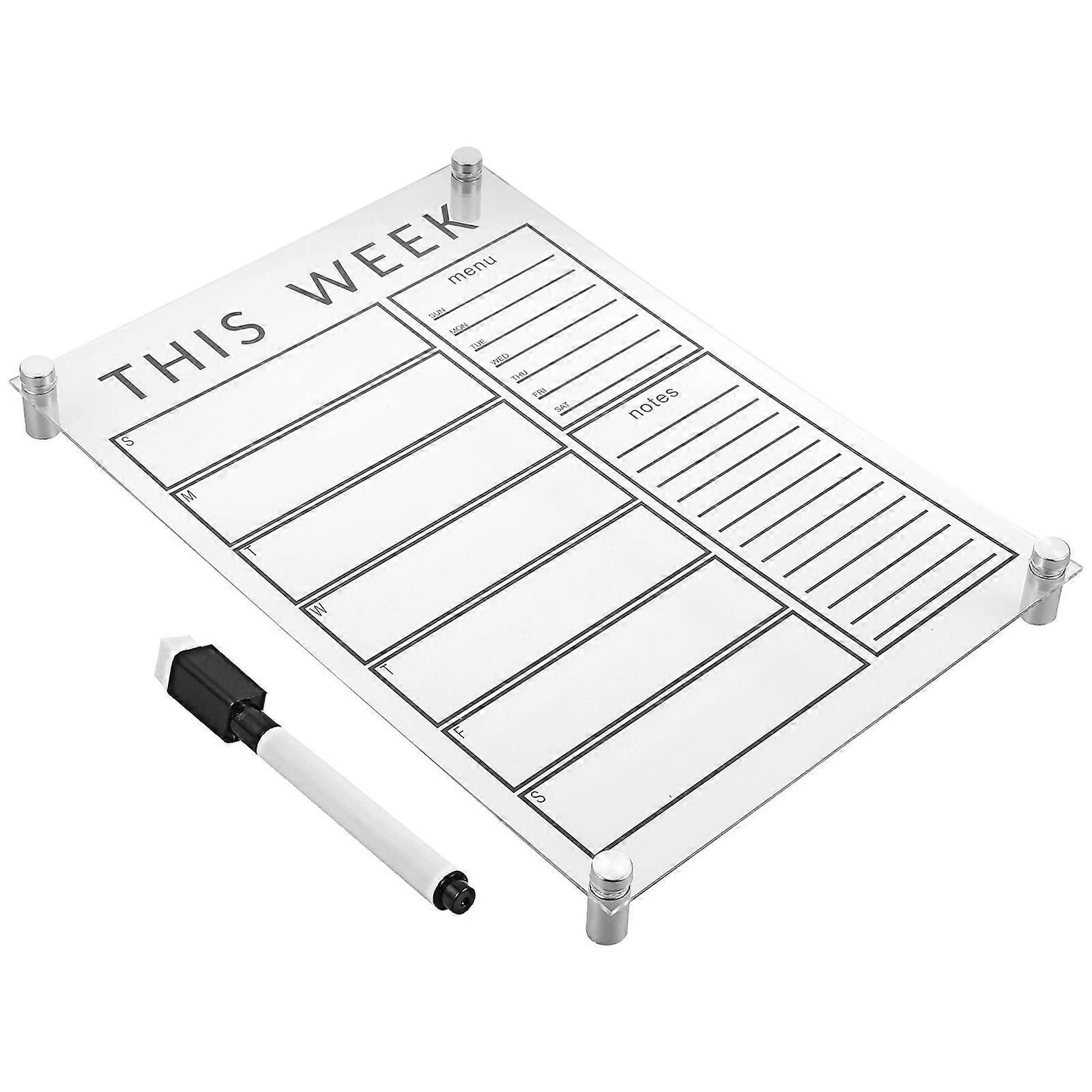 Desktop Tagesplaner Whiteboard Löschbare Plantafel Schule Verwendung Transparent 1 Set