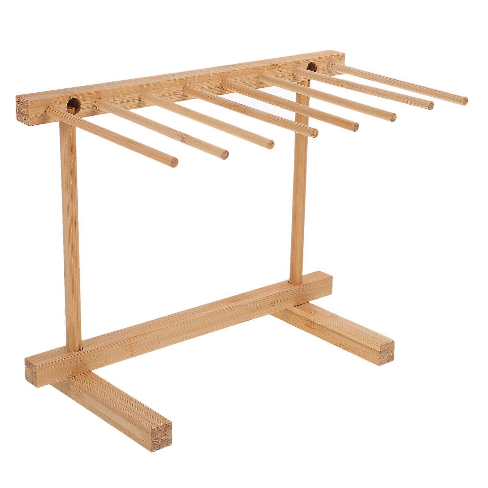 Beech Wooden Pasta Drying Rack for Drying Noodles and Spaghetti Brown Color Detachable Inch