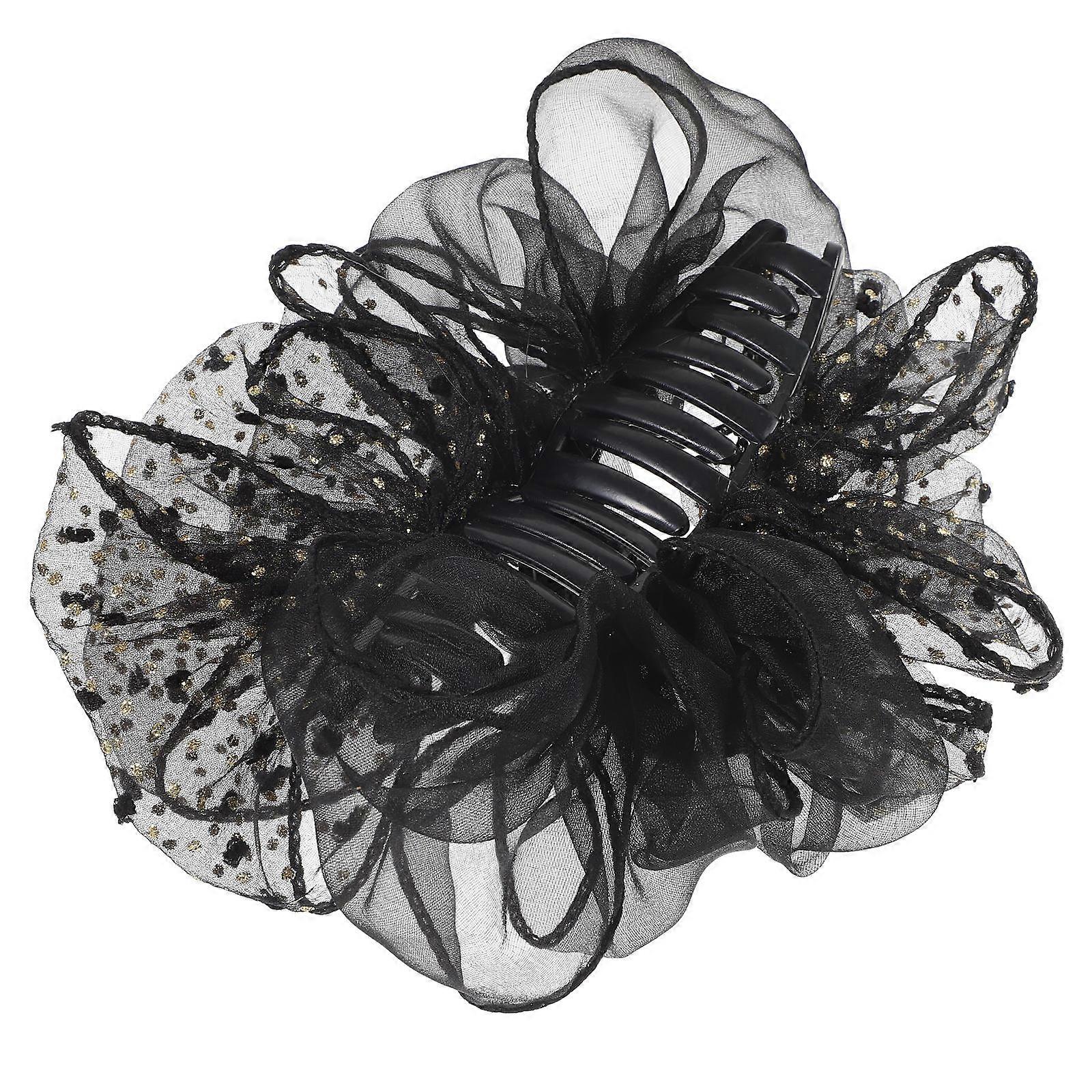 Griffes De Cheveux Femmes Style Élégant Dos De La Tête Styling Noir 5CM 1Pcs