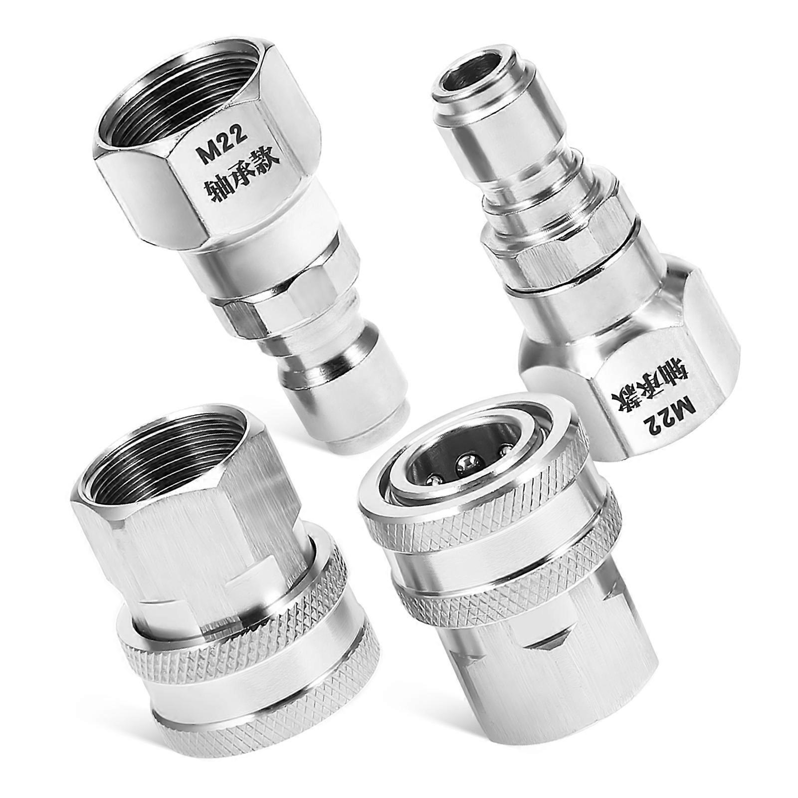 Pressure Washer Swivel Fittings 2 Pack Quick Connect Accessories for Easy Installation Universal Compatibility Secure Connection