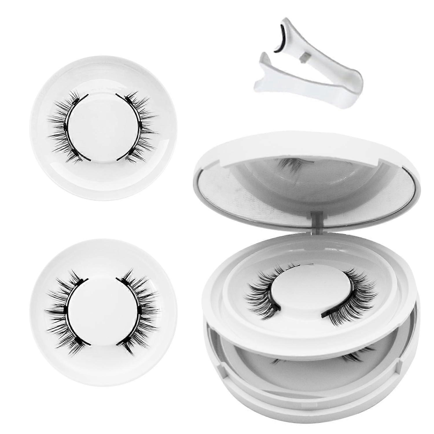Magnetic Eyelashes, Magnetic Eyelashes with Applicator Reusable Eyelashes Magnets, No Eyeliner Needed, Natural Look, No Glue or Eyeliner Needed