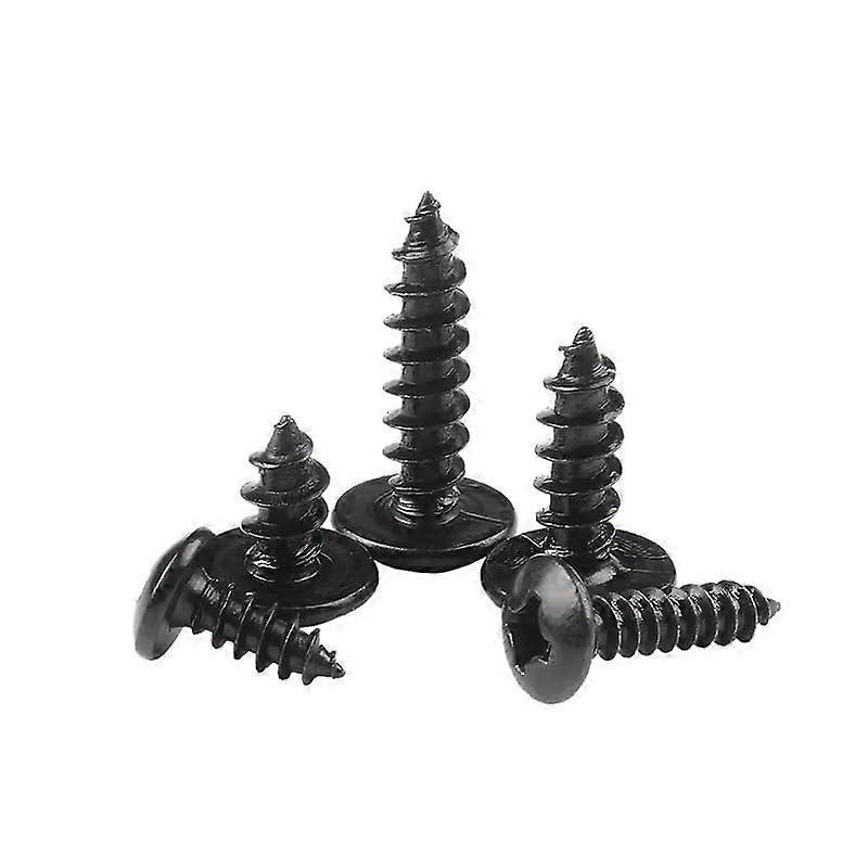 M3 M4 M5 M6 Steel Black Phillips Truss Head Self Tapping Screws 12mm Length 25pcs M5 Size