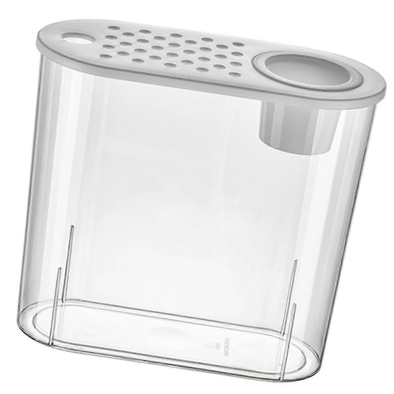Transparent small plastic aquarium for goldfish and reptiles, easy to clean and maintain.