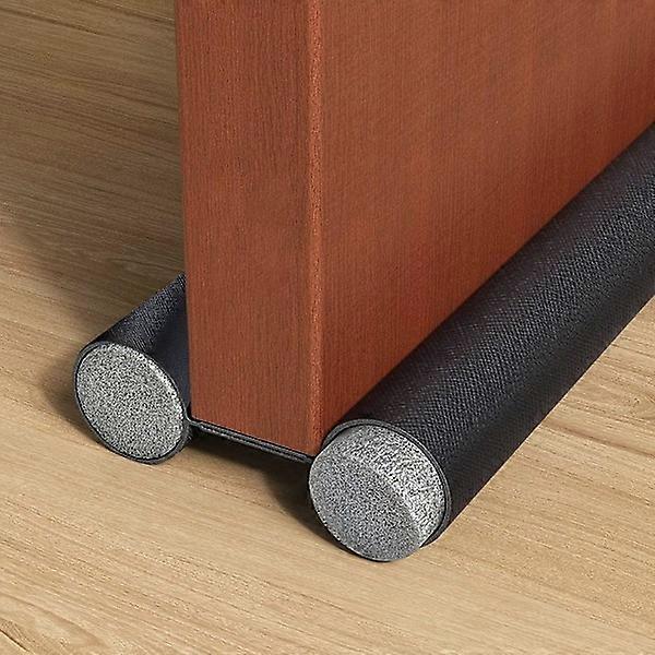 Door and dust draft stopper, waterproof, upgraded adjustable version, with sound insulation function, double edge design, black