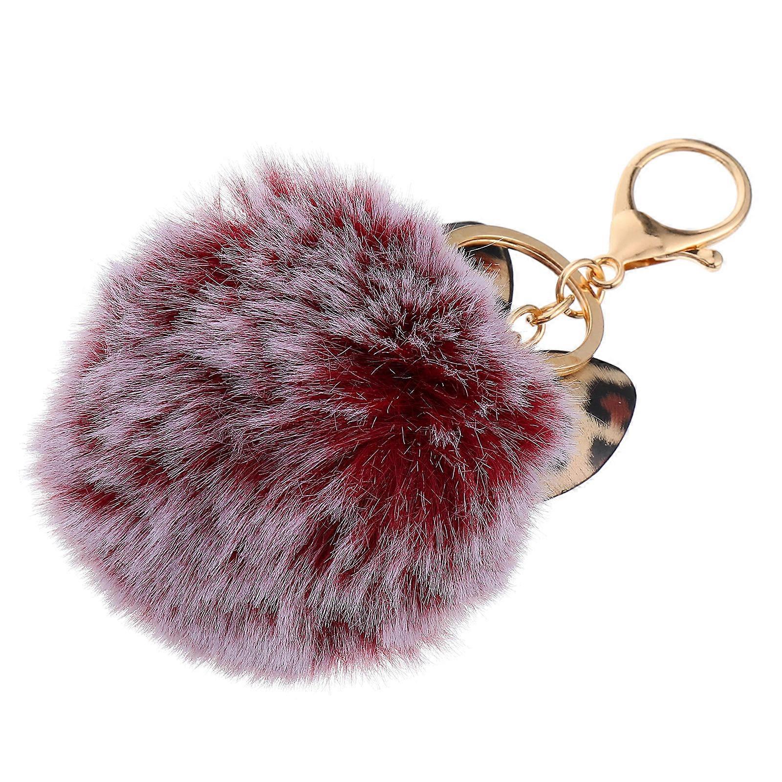 Ear Shape Leopard Bag Pendant Keychain Daily Use All Kinds Of People 8x7CM 3Pack