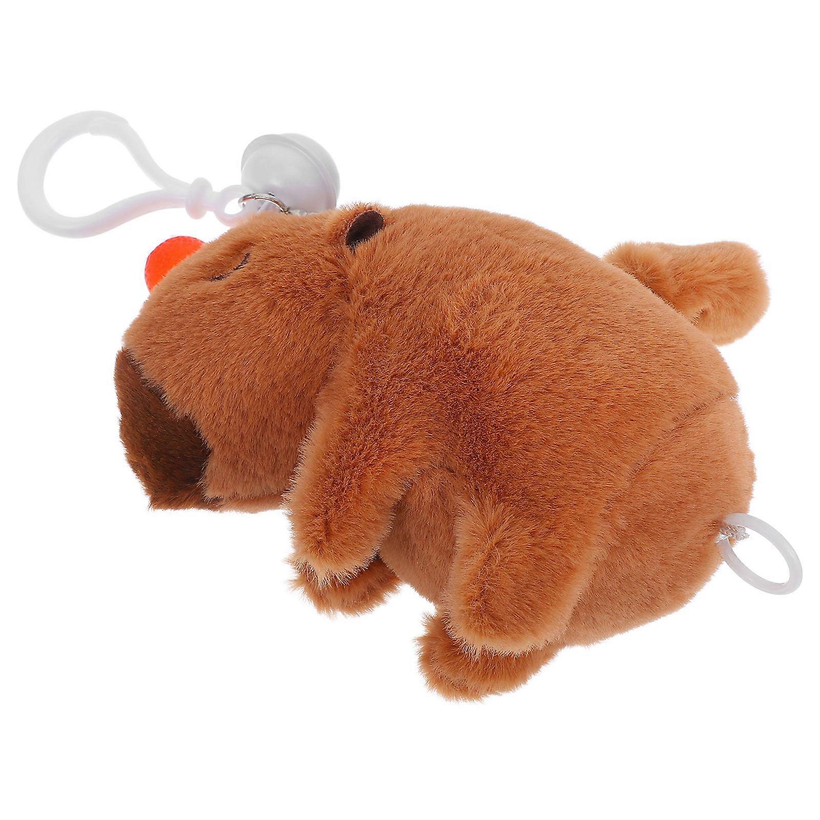 Stuffed Capybara Brown Plush Animal Toy Multi-Use Doll for Playing Fun