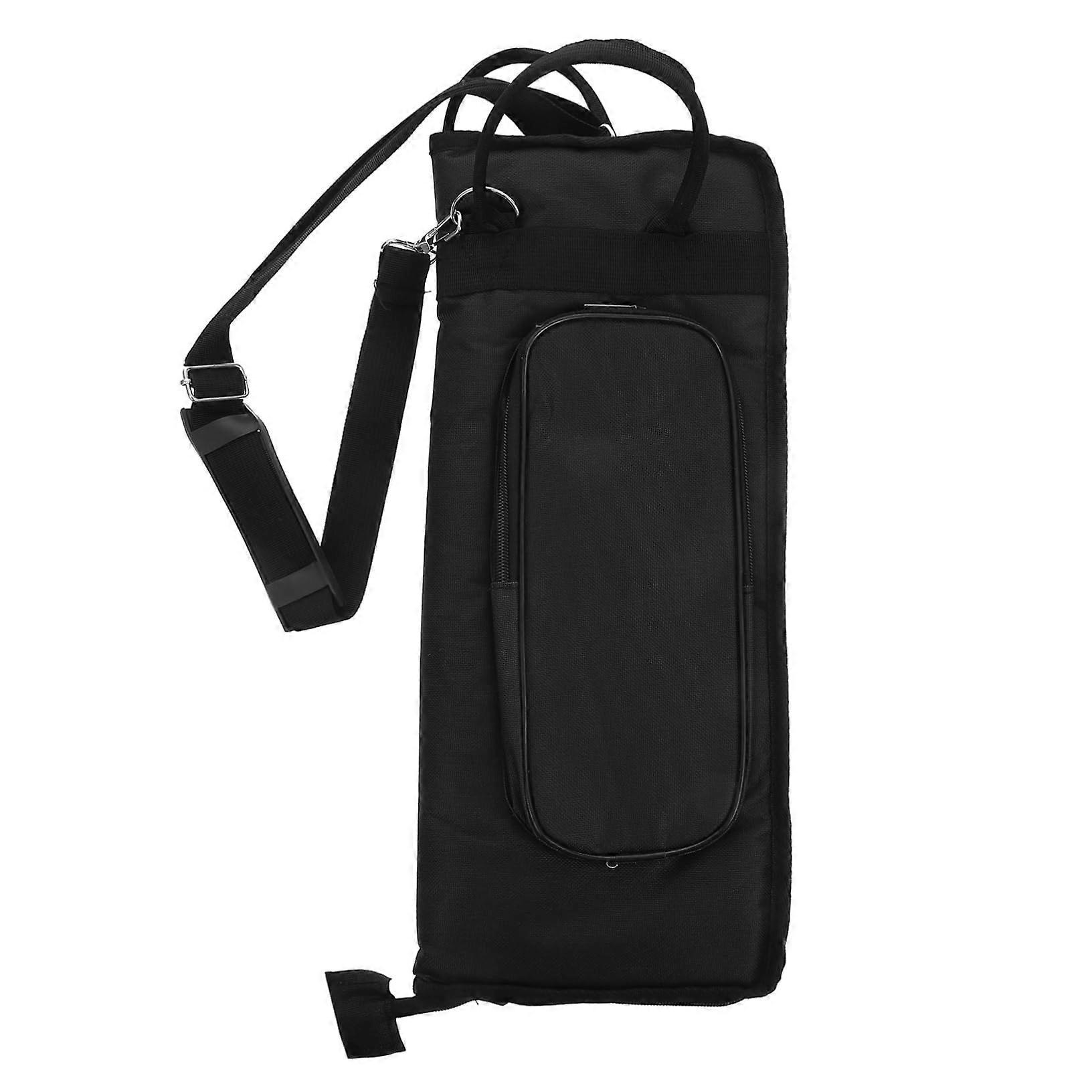 Large Capacity Drumstick Storage Bag for Drums - Professional Black Carry Bag for Drumsticks and Mallets with Stylish Design