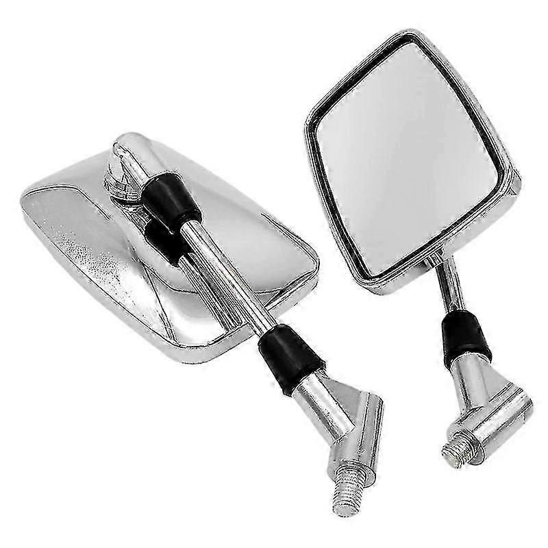 1Pair 10mm Universal Motorcycle Rearview Mirror Handle Bar Side Mirrors for Chopper 2025