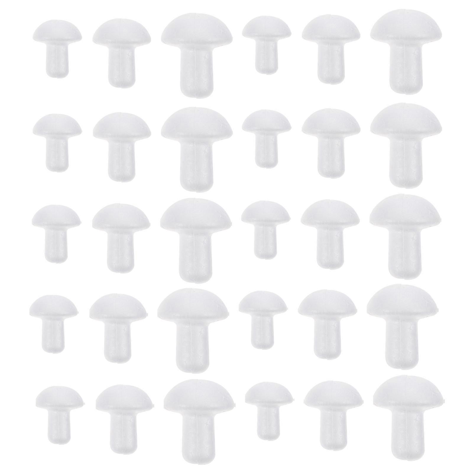 White Foam Simulation Mushrooms 100pcs for DIY Decor Miniature Bonsai Garden Accessories Micro Landscape Painting Projects